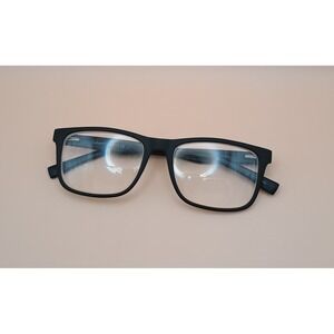 Enhance 4340 Matte Black Crystal Rectangular Eyeglasses Frames 56/18/150 Mens